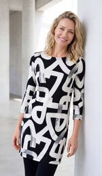 Tuniek met all-overprint 